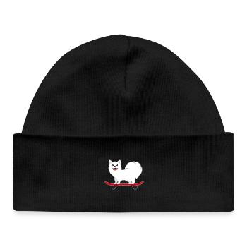 drôles animaux plantes fruits légumes motifs enfants - Bonnet bébé bio - noir - Devant