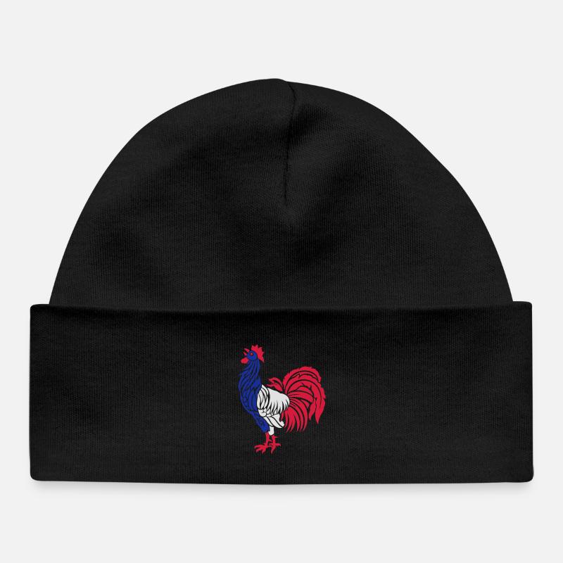 coq flexo - Bonnet bébé bio - noir