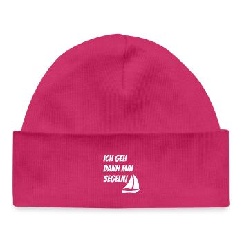 Sail T-Shirt Je vais faire de la voile nautique - Bonnet bébé bio - hot pink - Devant