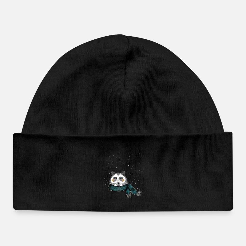 Winter bear - Baby Organic Beanie - black