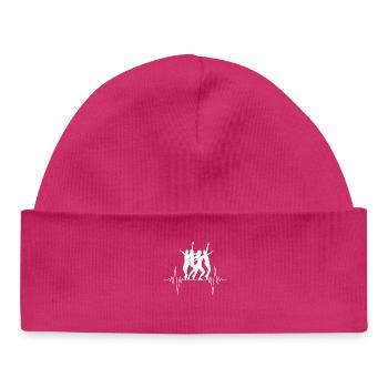 Silhouettes dansantes en rythme cardiaque - Bonnet bébé bio - hot pink - Devant