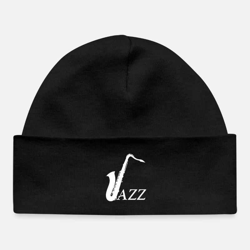 Musiciens de jazz - Design - Bonnet bébé bio - noir