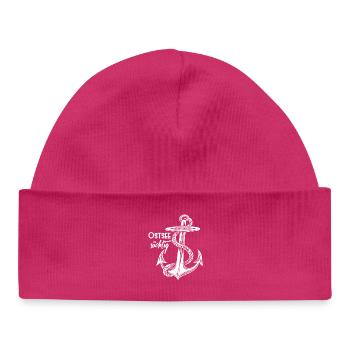 Baltic addicted anchor - white - design - Baby Organic Beanie - hot pink - Front