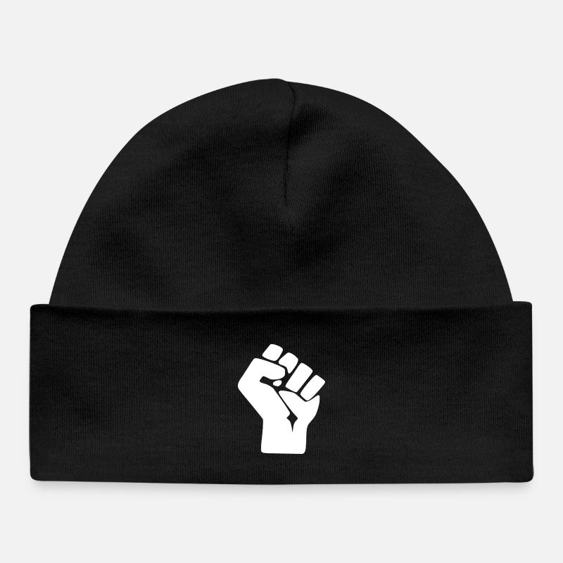 poing - Bonnet bébé bio - noir