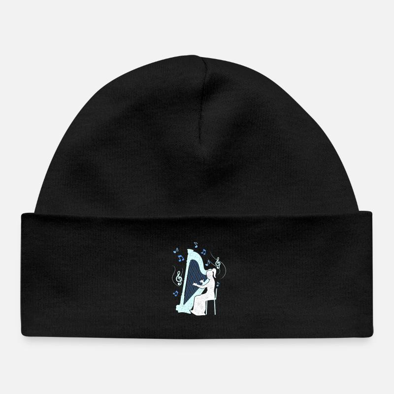 Joueur de harpe - Bonnet bébé bio - noir