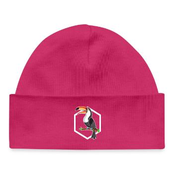 toucan - Baby Organic Beanie - hot pink - Front
