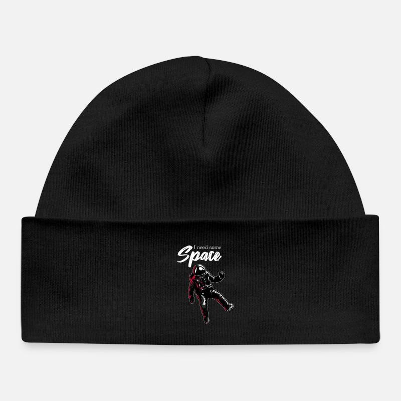 I need space | With an astronaut in space - Baby Organic Beanie - black