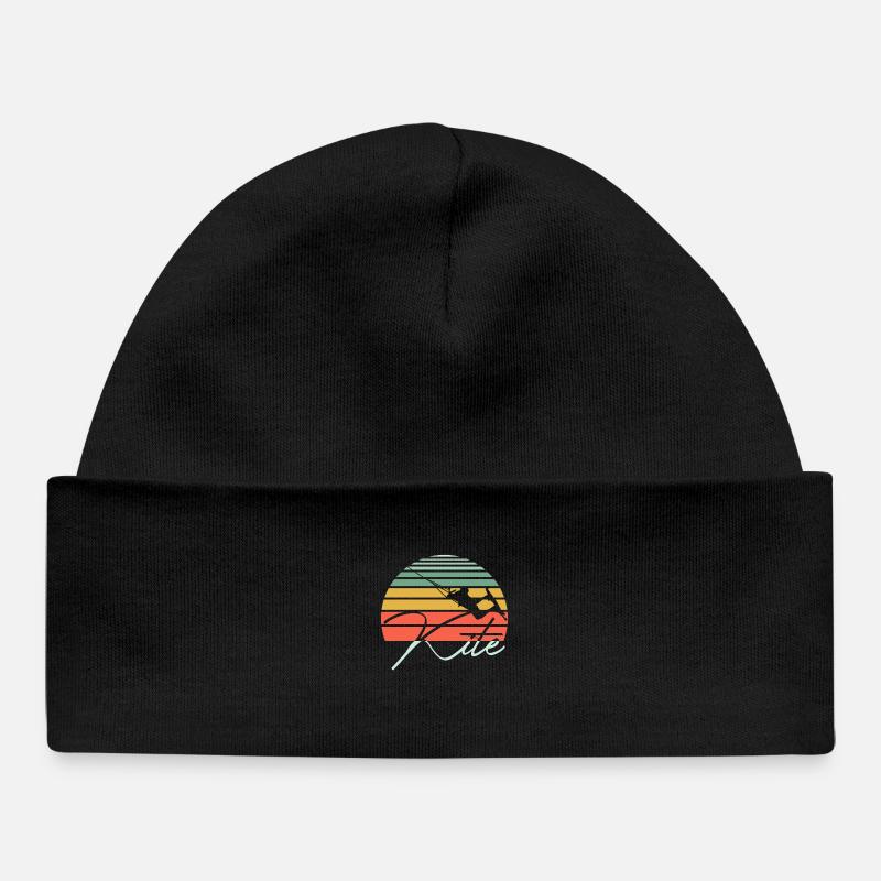 Kitesurf Kite Surfer - Baby Organic Mütze - Schwarz