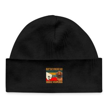 Meilleur teckel papa jamais drôle chat papa fête des pères - Bonnet bébé bio - noir - Devant