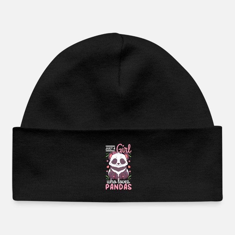 Panda - Bonnet bébé bio - noir