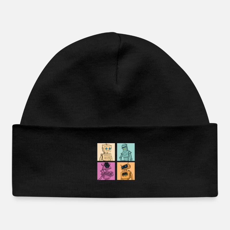 Robot Robotics Engineer - Baby Organic Beanie - black
