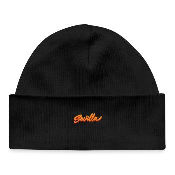 Sevilla Gradient Script Logo - Baby Organic Mütze - Schwarz - Vorne