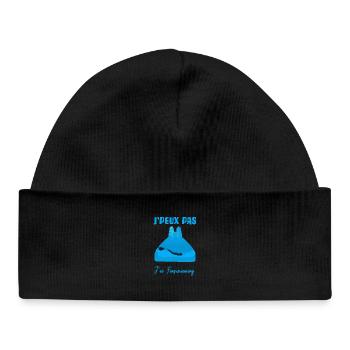 j'peux pas j'ai finswimming - Bonnet bébé bio - noir - Devant