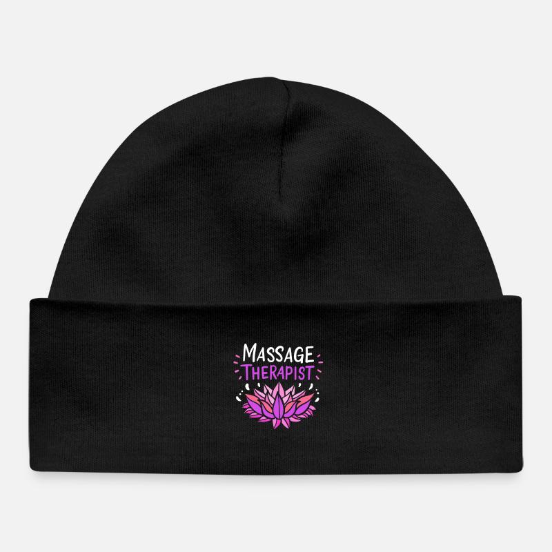 Masseur Massage - Bonnet bébé bio - noir