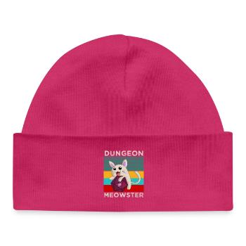 Dungeon Meowster Shirt – Funny Cat RPG Tee - Baby Organic Beanie - hot pink - Front