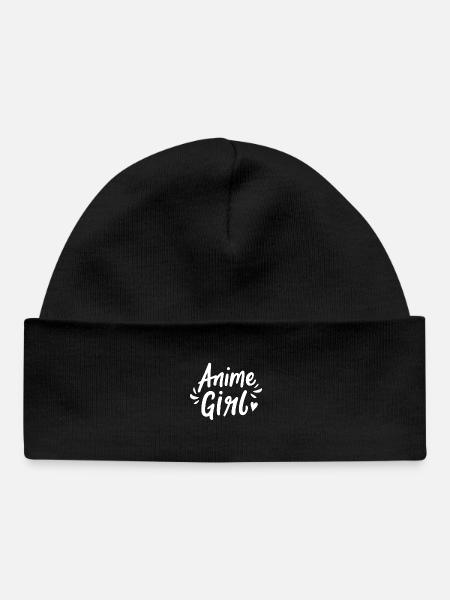 Anime Anime Girl Otaku - Baby Organic Beanie - black