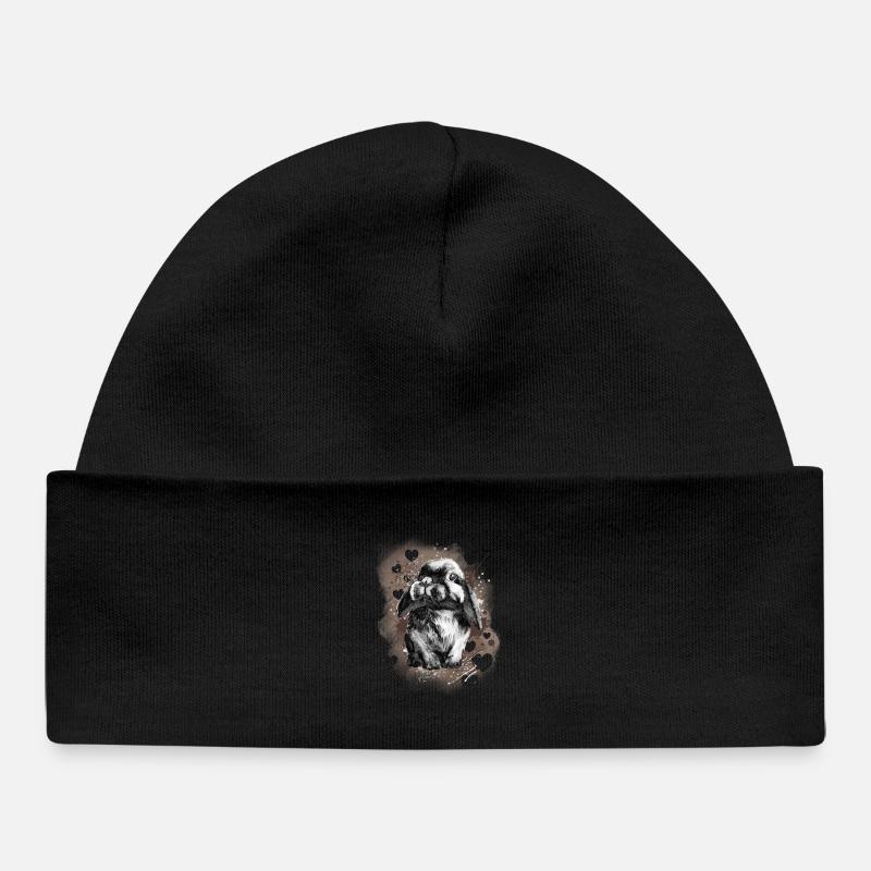 Lapin lapin - Bonnet bébé bio - noir