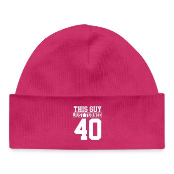40. Geburtstag Vierzig Geburtstag - Baby Organic Mütze - hot Pink - Vorne