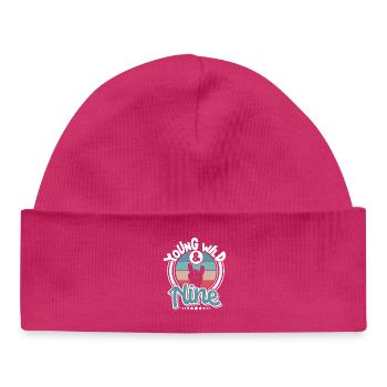 9 years 9th birthday - Baby Organic Beanie - hot pink - Front
