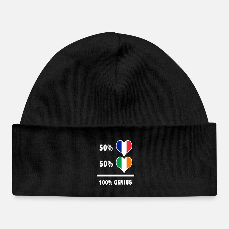 France et Irlande Génie / Présent - Bonnet bébé bio - noir