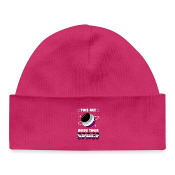 This Ace Needs Their Space Ace Pride - Baby Organic Mütze - hot Pink - Vorne