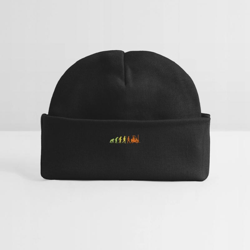 Evolution to a forklift worker Baby Organic Beanie