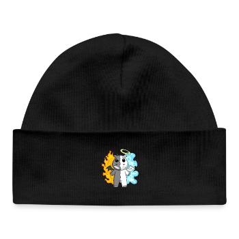 Hippopotamus - Angel and Devil - Baby Organic Beanie - black - Front