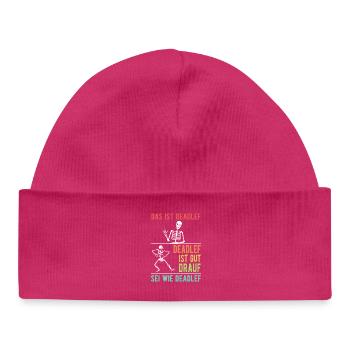 Deadlef Drôle Squelette Halloween Costume Hommes - Bonnet bébé bio - hot pink - Devant