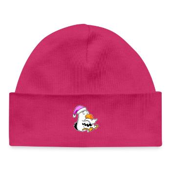 Albatross Seagull Bird - Baby Organic Beanie - hot pink - Front