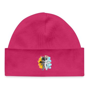 Cat Cat Breed Birmanie - Ange et Diable - Bonnet bébé bio - hot pink - Devant