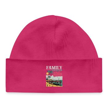 Vacances en famille Faire des souvenirs ensemble - Bonnet bébé bio - hot pink - Devant
