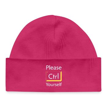 Please Ctrl yourself Gaming - Baby Organic Mütze - hot Pink - Vorne