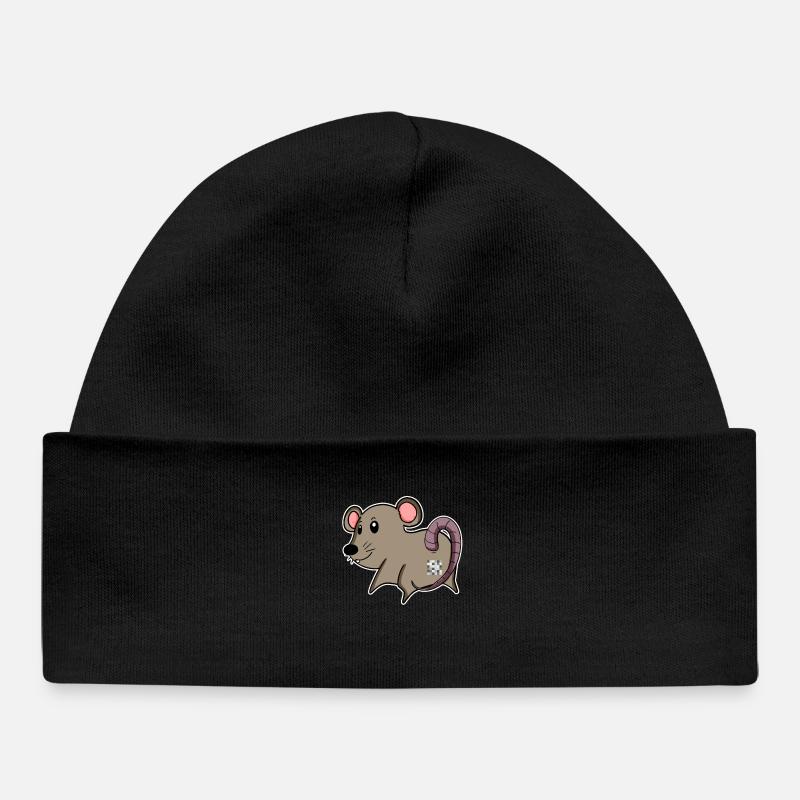 Mouse Ass - Mouse Butt - Bonnet bébé bio - noir