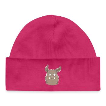 Sanglier - Bonnet bébé bio - hot pink - Devant