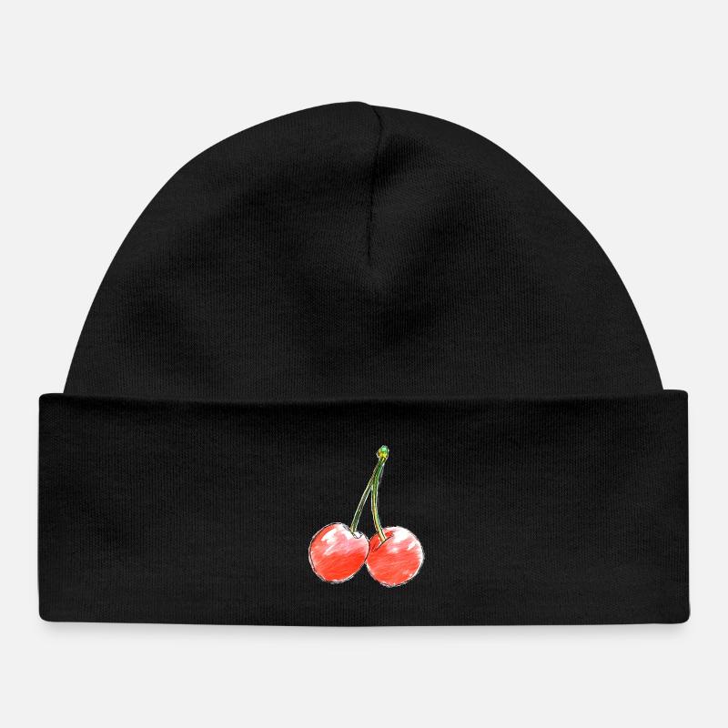 Sketch des Deux Cerises Sucrées - Bonnet bébé bio - noir