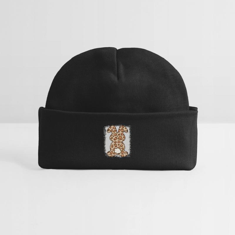 Leopard Print Bleached Easter Baby Organic Beanie