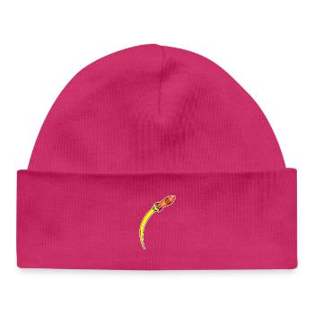 Rocket Orange - Baby Organic Beanie - hot pink - Front