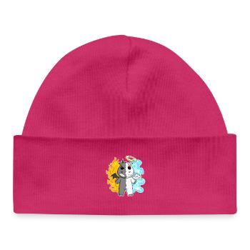 Nilpferd - Engel und Teufel - Baby Organic Mütze - hot Pink - Vorne