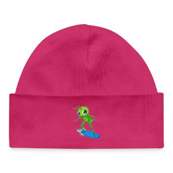 Été de surf Caterpillar Surf - Bonnet bébé bio - hot pink - Devant