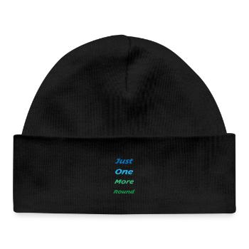 Just one more Round - Gaming Shirt - Baby Organic Beanie - black - Front