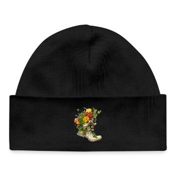 Green footprint Climate-neutral, environmental protection - Baby Organic Beanie - black - Front