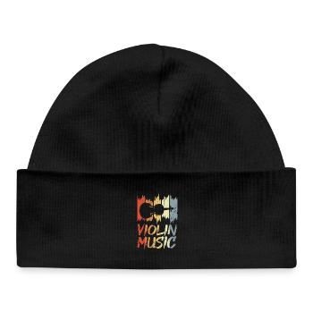 Retro Violin Music - Baby Organic Beanie - black - Front