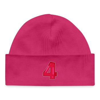 Numéro Quatre chiffres Numéro Quatrième Quatrième - Bonnet bébé bio - hot pink - Devant