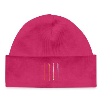 Dessin d’archet de violon - Bonnet bébé bio - hot pink - Devant