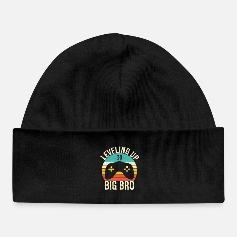 Leveling up to Big Bro - Bonnet bébé bio - noir