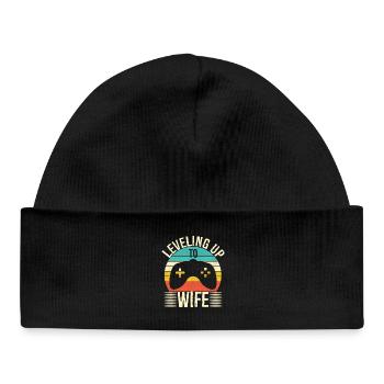 Wife Gamer Leveling Up To Wife - Baby Organic Beanie - black - Front