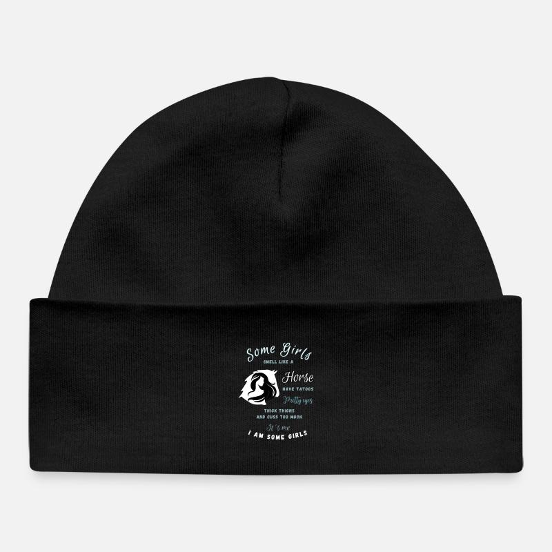 Publication Instagram humoristique du cheval - Bonnet bébé bio - noir