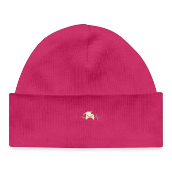 Game Programmer Heartbeat - Baby Organic Beanie - hot pink - Front