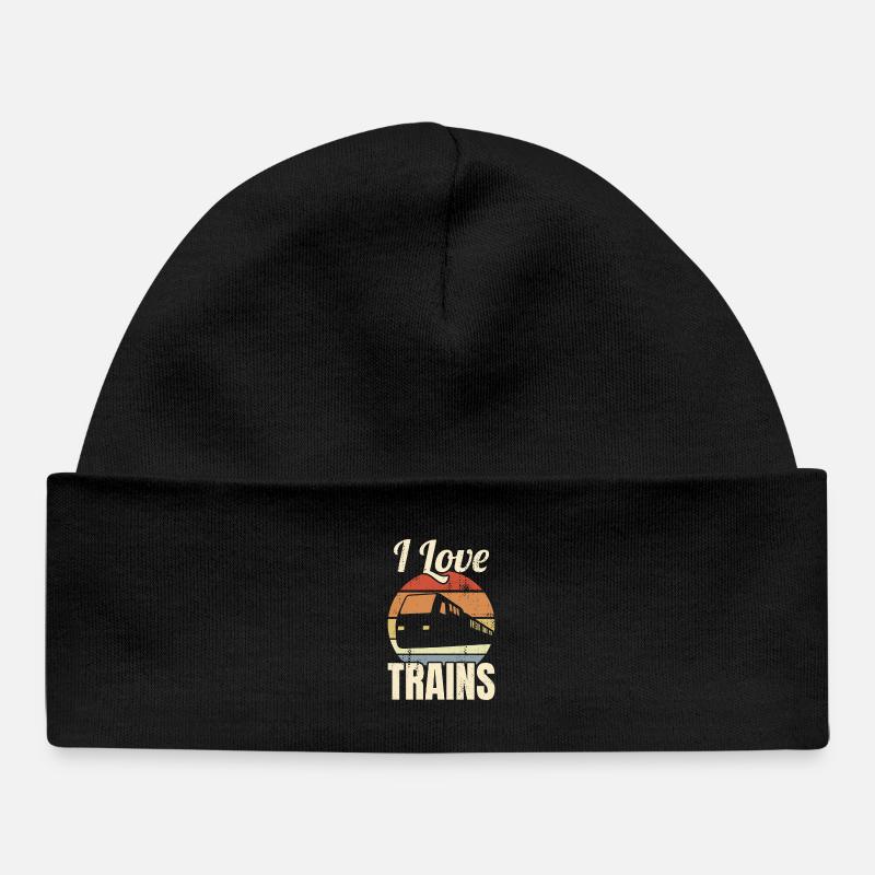L’amour du chemin de fer - Bonnet bébé bio - noir