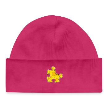 Puzzle - Baby Organic Beanie - hot pink - Front